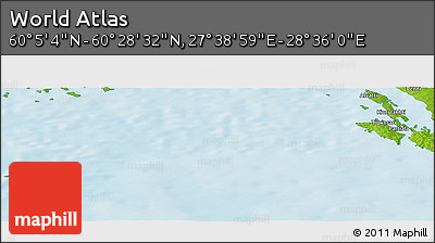 Physical Panoramic Map of the Area around 60° 16' 48" N, 28° 7' 30" E