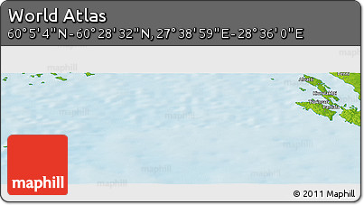 Physical Panoramic Map of the Area around 60° 16' 48" N, 28° 7' 30" E