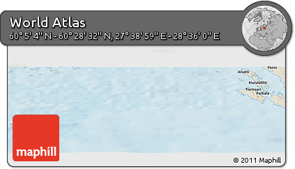 Shaded Relief Panoramic Map of the Area around 60° 16' 48" N, 28° 7' 30" E