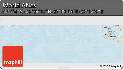 Shaded Relief Panoramic Map of the Area around 60° 16' 48" N, 28° 7' 30" E