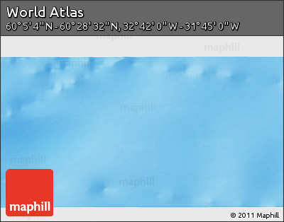 Physical 3D Map of the Area around 60° 16' 48" N, 32° 13' 30" W