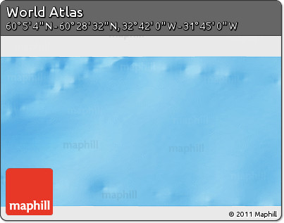 Physical 3D Map of the Area around 60° 16' 48" N, 32° 13' 30" W