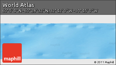 Physical Panoramic Map of the Area around 60° 16' 48" N, 32° 13' 30" W