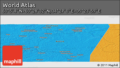 Political Panoramic Map of the Area around 60° 16' 48" N, 34° 55' 29" E