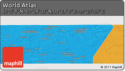 Political Panoramic Map of the Area around 60° 16' 48" N, 34° 55' 29" E