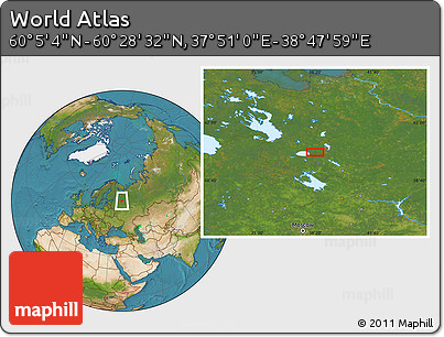 Satellite Location Map of the Area around 60° 16' 48" N, 38° 19' 30" E