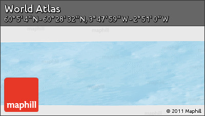 Shaded Relief Panoramic Map of the Area around 60° 16' 48" N, 3° 19' 30" W