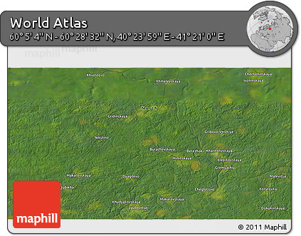 Satellite 3D Map of the Area around 60° 16' 48" N, 40° 52' 30" E