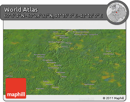 Satellite 3D Map of the Area around 60° 16' 48" N, 41° 43' 30" E