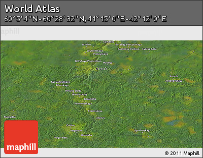 Satellite 3D Map of the Area around 60° 16' 48" N, 41° 43' 30" E