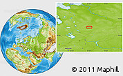 Physical Location Map of the area around 60° 16' 48" N, 41° 43' 30" E