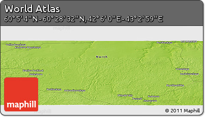 Physical Panoramic Map of the Area around 60° 16' 48" N, 42° 34' 30" E