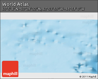 Physical 3D Map of the Area around 60° 16' 48" N, 42° 25' 29" W