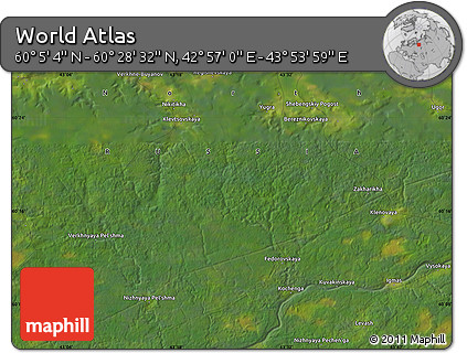 Satellite Map of the Area around 60° 16' 48" N, 43° 25' 29" E