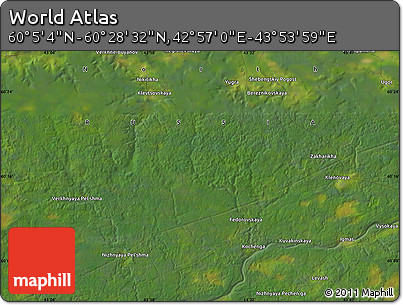 Satellite Map of the Area around 60° 16' 48" N, 43° 25' 29" E