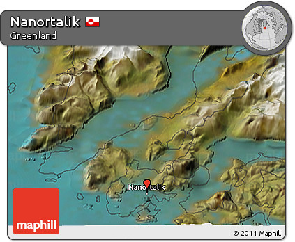 Satellite 3D Map of Nanortalik