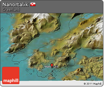 Satellite 3D Map of Nanortalik