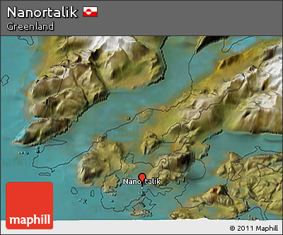 Satellite 3D Map of Nanortalik
