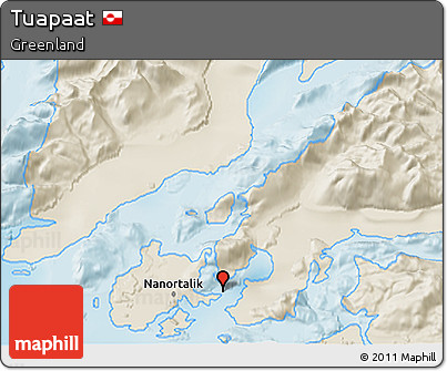 Shaded Relief 3D Map of Tuapaat