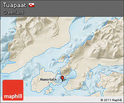 Shaded Relief 3D Map of Tuapaat