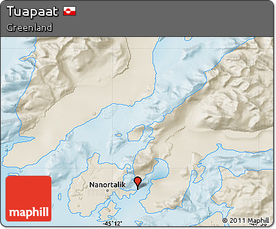 Shaded Relief Map of Tuapaat