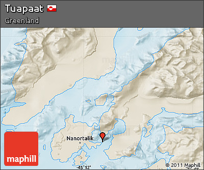 Shaded Relief Map of Tuapaat