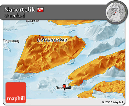 Political Panoramic Map of Nanortalik