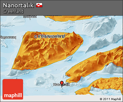Political Panoramic Map of Nanortalik