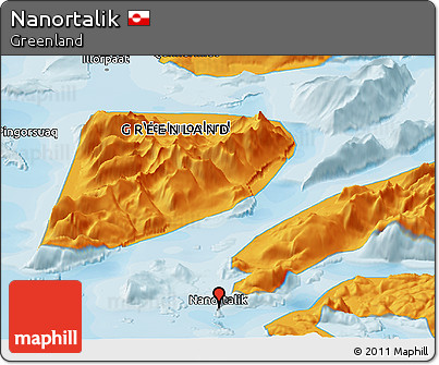 Political Panoramic Map of Nanortalik