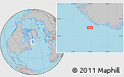 Gray Location Map of the area around 60° 16' 48" N, 49° 13' 30" W