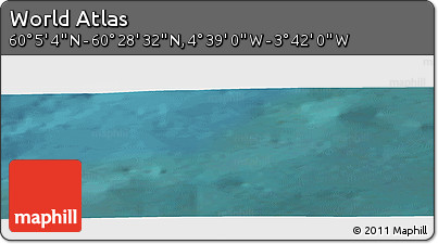 Satellite Panoramic Map of the Area around 60° 16' 48" N, 4° 10' 30" W