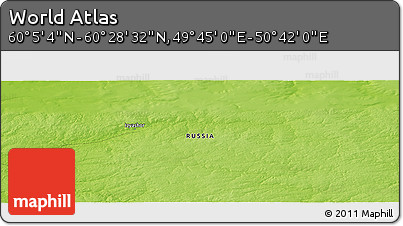 Physical Panoramic Map of the Area around 60° 16' 48" N, 50° 13' 30" E