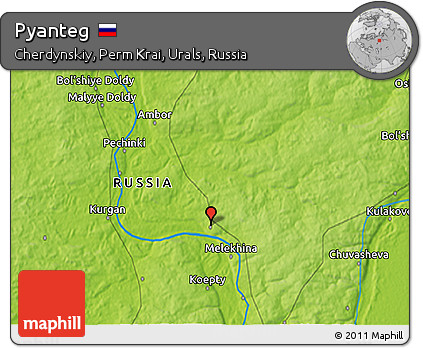 Physical 3D Map of Pyanteg