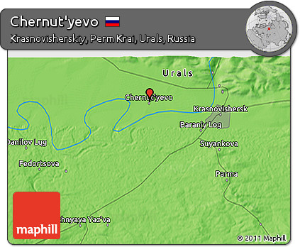 Political 3D Map of Chernut'yevo