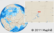 Shaded Relief Location Map of Chernut'yevo