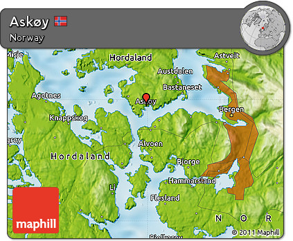 Physical Map of Askøy