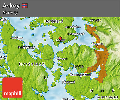 Physical Map of Askøy