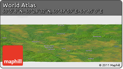 Satellite Panoramic Map of the Area around 60° 16' 48" N, 61° 16' 29" E