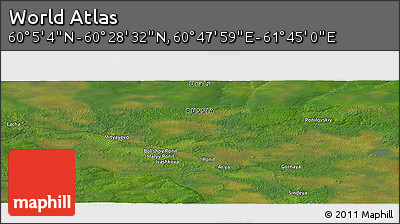Satellite Panoramic Map of the Area around 60° 16' 48" N, 61° 16' 29" E