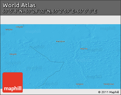 Political 3D Map of the Area around 60° 16' 48" N, 65° 31' 30" E