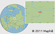 Savanna Style Location Map of the area around 60° 16' 48" N, 68° 55' 30" E