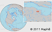 Gray Location Map of the area around 60° 16' 48" N, 71° 19' 29" W
