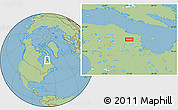 Savanna Style Location Map of the area around 60° 16' 48" N, 71° 19' 29" W