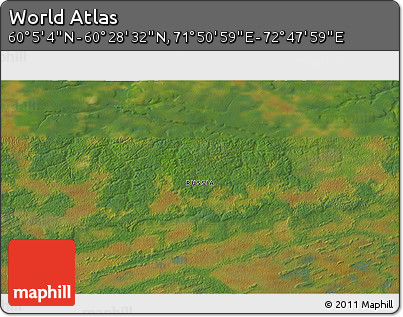 Satellite 3D Map of the Area around 60° 16' 48" N, 72° 19' 29" E