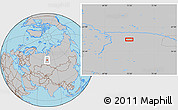 Gray Location Map of the area around 60° 16' 48" N, 72° 19' 29" E