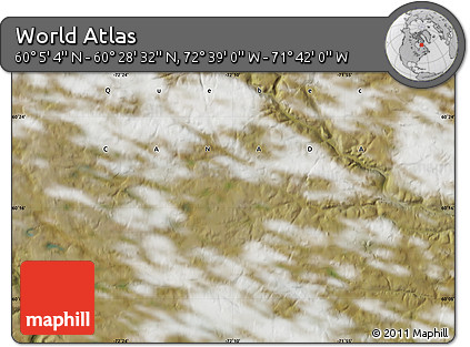 Satellite Map of the Area around 60° 16' 48" N, 72° 10' 30" W