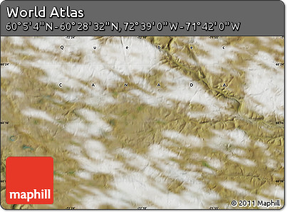Satellite Map of the Area around 60° 16' 48" N, 72° 10' 30" W