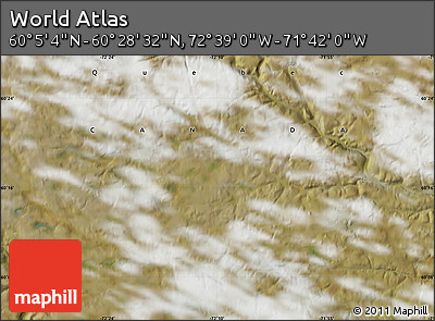 Satellite Map of the Area around 60° 16' 48" N, 72° 10' 30" W