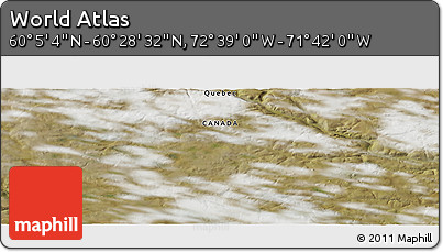 Satellite Panoramic Map of the Area around 60° 16' 48" N, 72° 10' 30" W