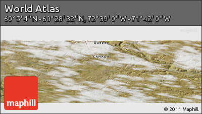 Satellite Panoramic Map of the Area around 60° 16' 48" N, 72° 10' 30" W
